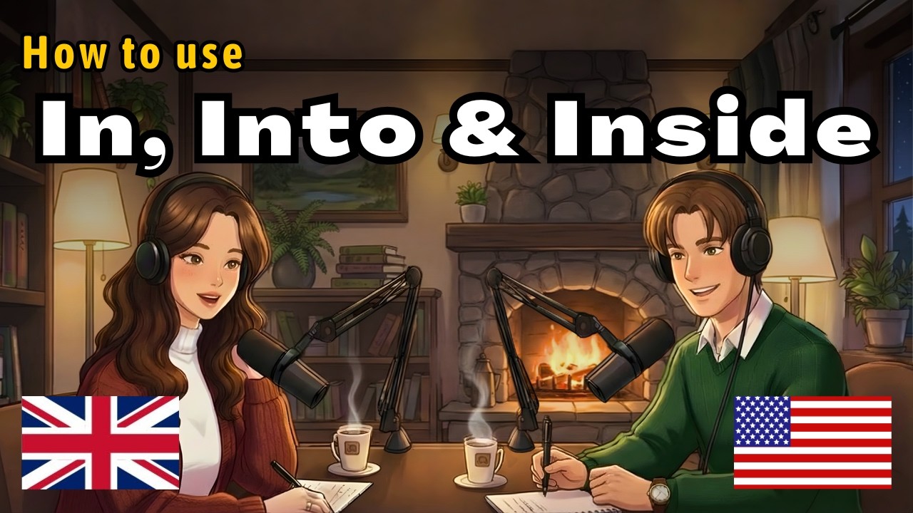 How to use In, Into & Inside in English Conversations - Real English Podcast