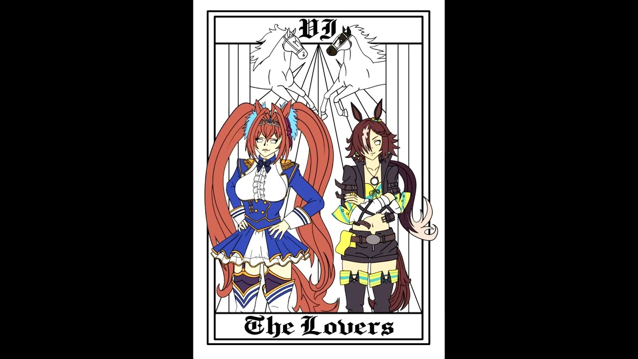 Full Process Uma Musume Tarot - VI The Lovers - Daiwa Scarlet and Vodka