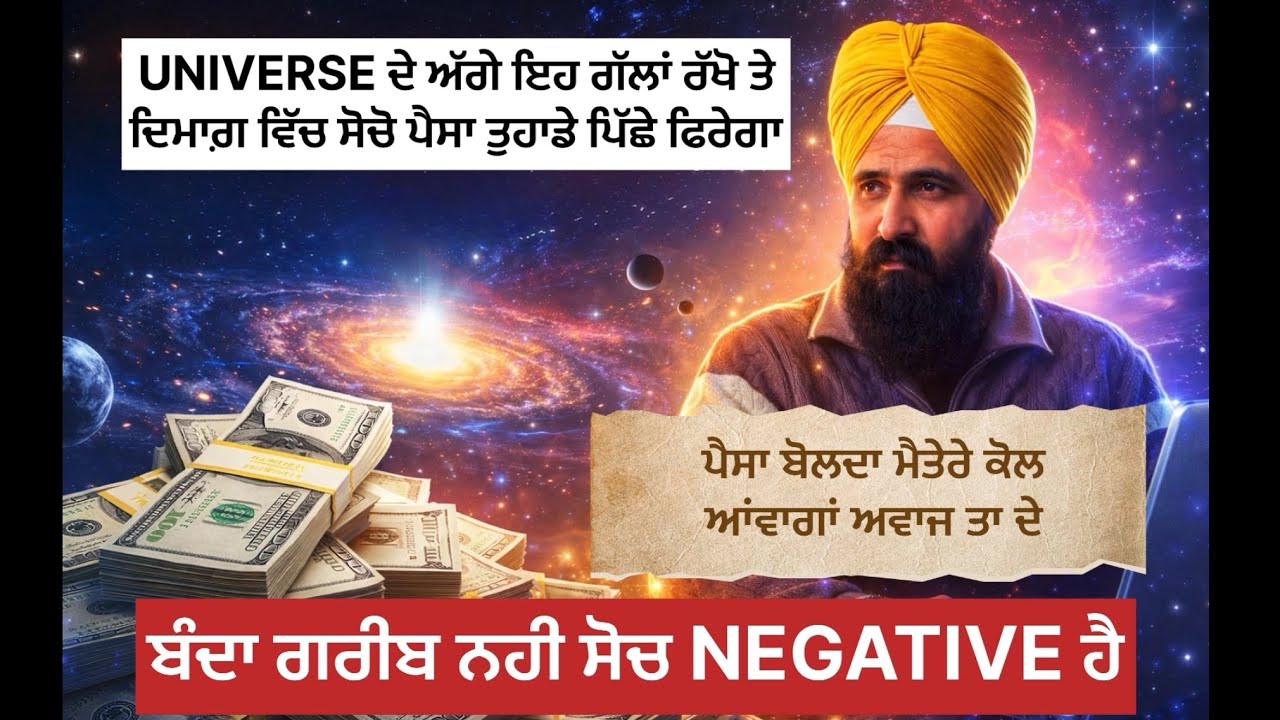ਪੈਸਾ ਤੁਹਾਡੇ ਪਿੱਛੇ ਆਵੇਗਾ #universe #lawofattraction ਦੇ ਅੱਗੇ ਬੈਠੋ ਤੇ ਕਹੋ ਕਿ ਮੈਨੂੰ ਪੈਸਾ 