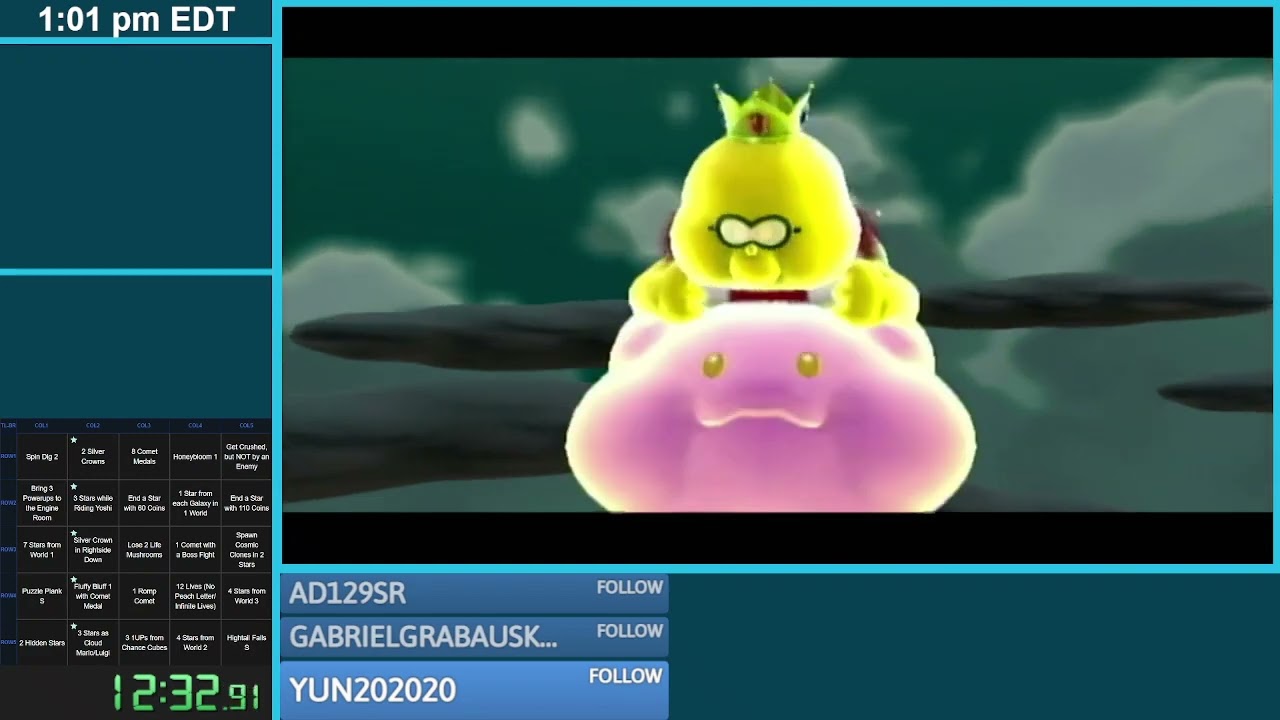 SMG2 Bingo Mod (Solo, Luigi) in 47:56