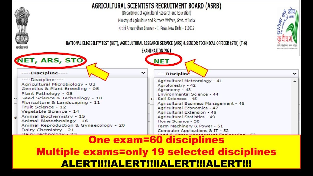 ONLY   19 disciplines in the dropdown list?||ARS/NET STO EXAM 2021||APPLICATION FORM||Problem Solved