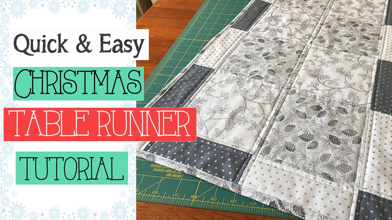 Christmas Table Runner Tutorial - Super Easy Method