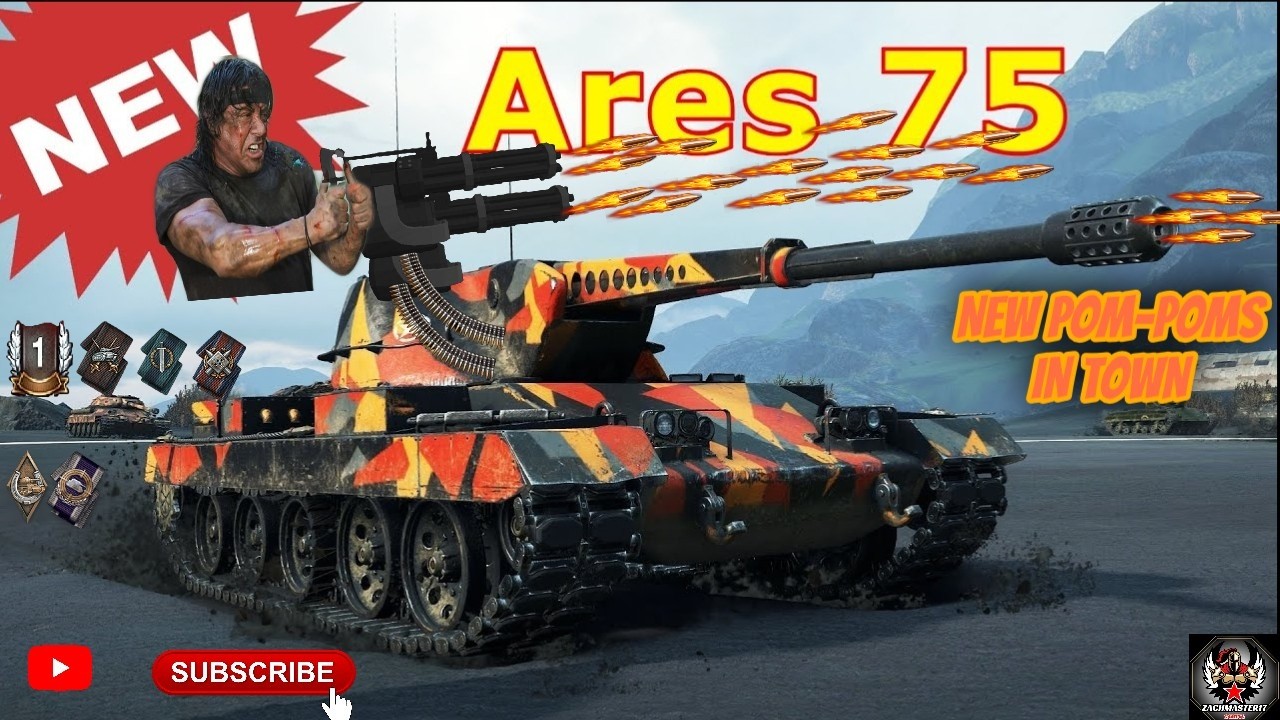 ARES 75 1ST CLASS GAMEPLAY | WORLD OF TANKS |THE NEW POM-POM TANKS IN TOWN