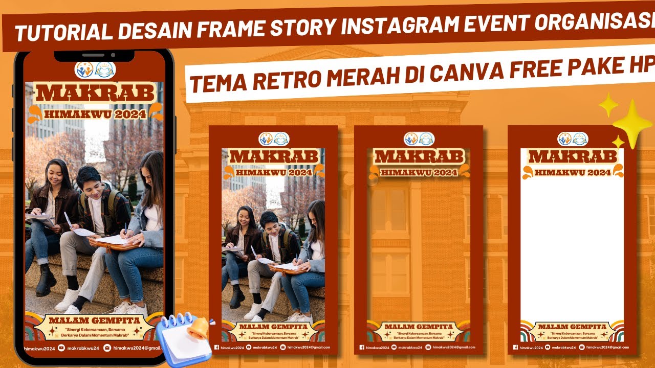 CARA MEMBUAT DESAIN TEMPLATE STORY FRAME INSTAGRAM ORGANISASI AESTHETIC DI CANVA | IG REPOST STORY🤩