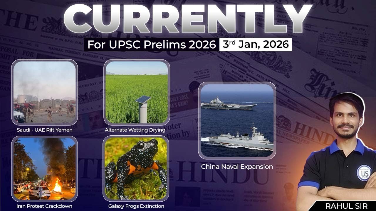 3rd Jan 2026 Current Affairs | The Hindu & Indian Express Analysis | Daily PYQs | UPSC 2026 #upsc 