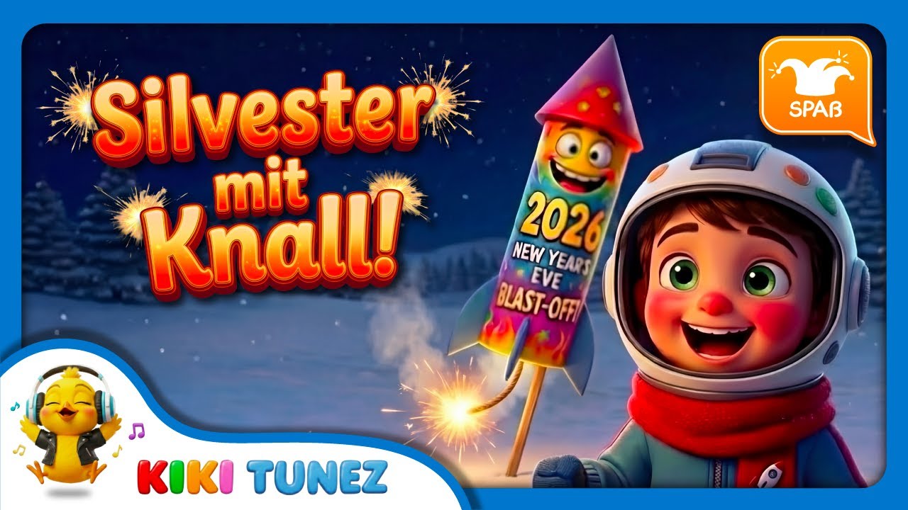 Silvester Lied f&uuml;r Kinder 🎉 Neujahrslied & Silvester Countdown 🥳 3D Animation