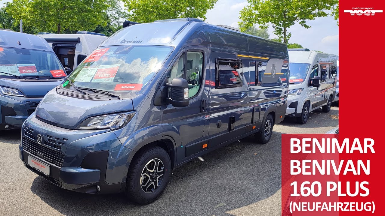 Neu: Benimar Benivan 160 Plus: Campervan mit 179PS, Mittelsitzgruppe, WC/Dusche, Solar, Markise uvm🤩