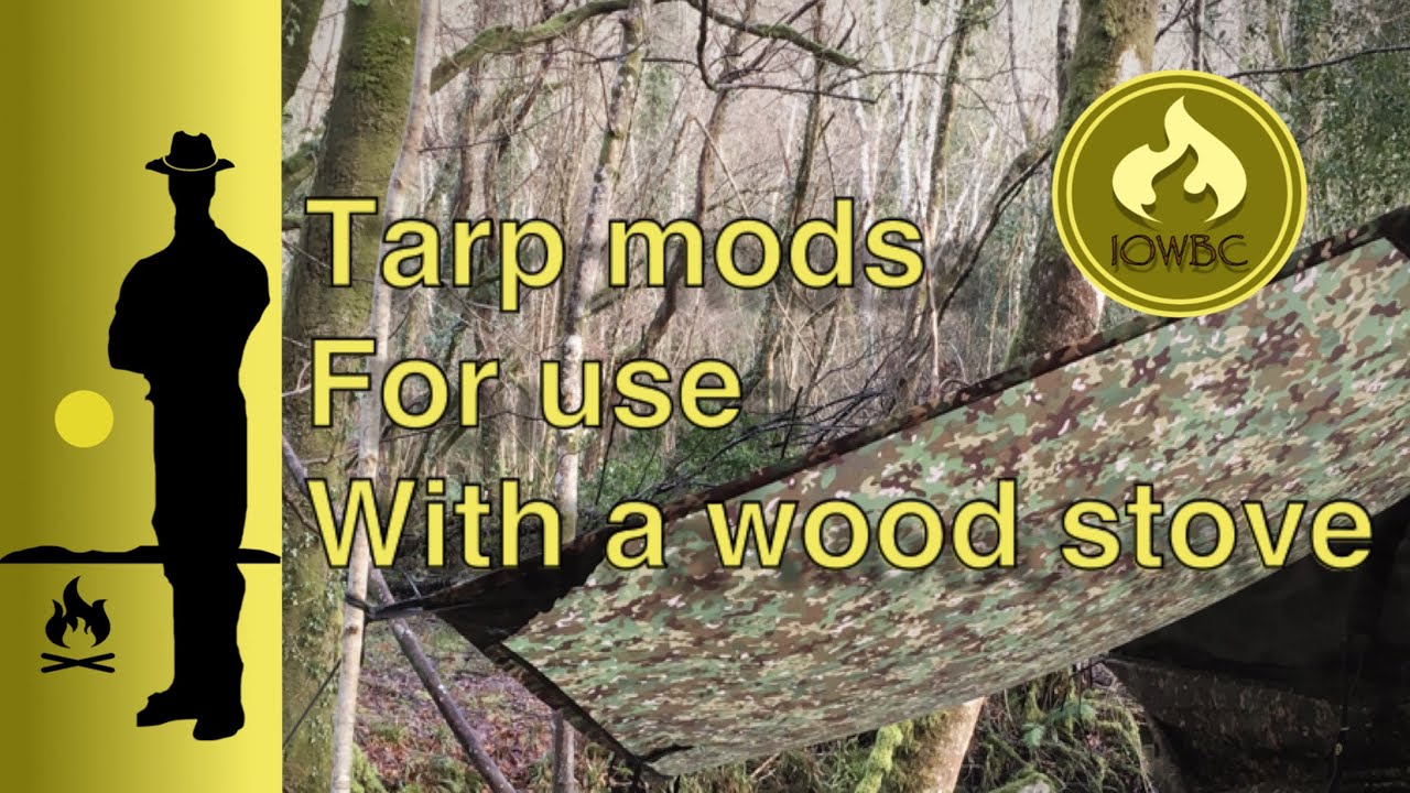 How to convert a tarp for use with a wood stove