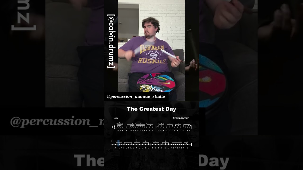 [calvin.drumz] @percussion_maniac_studio plays The Greatest Day