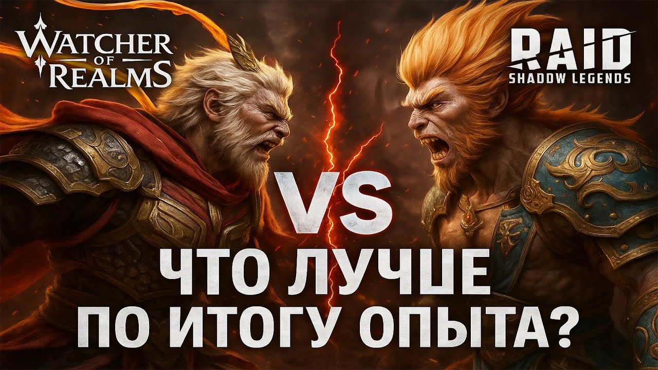 Полное сравнение игр ! Механика . Графика Плюсы и Минусы Raid SL и WOR