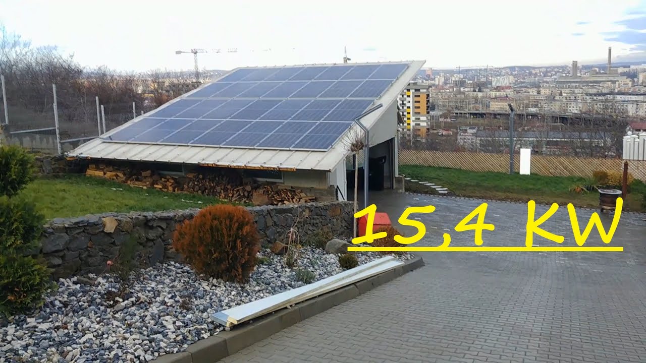 Sistem fotovoltaic de 15.4 kw Canadian Solar + inv. Deye Plus Energy 15.6kw trifazic pe 48v bateri.