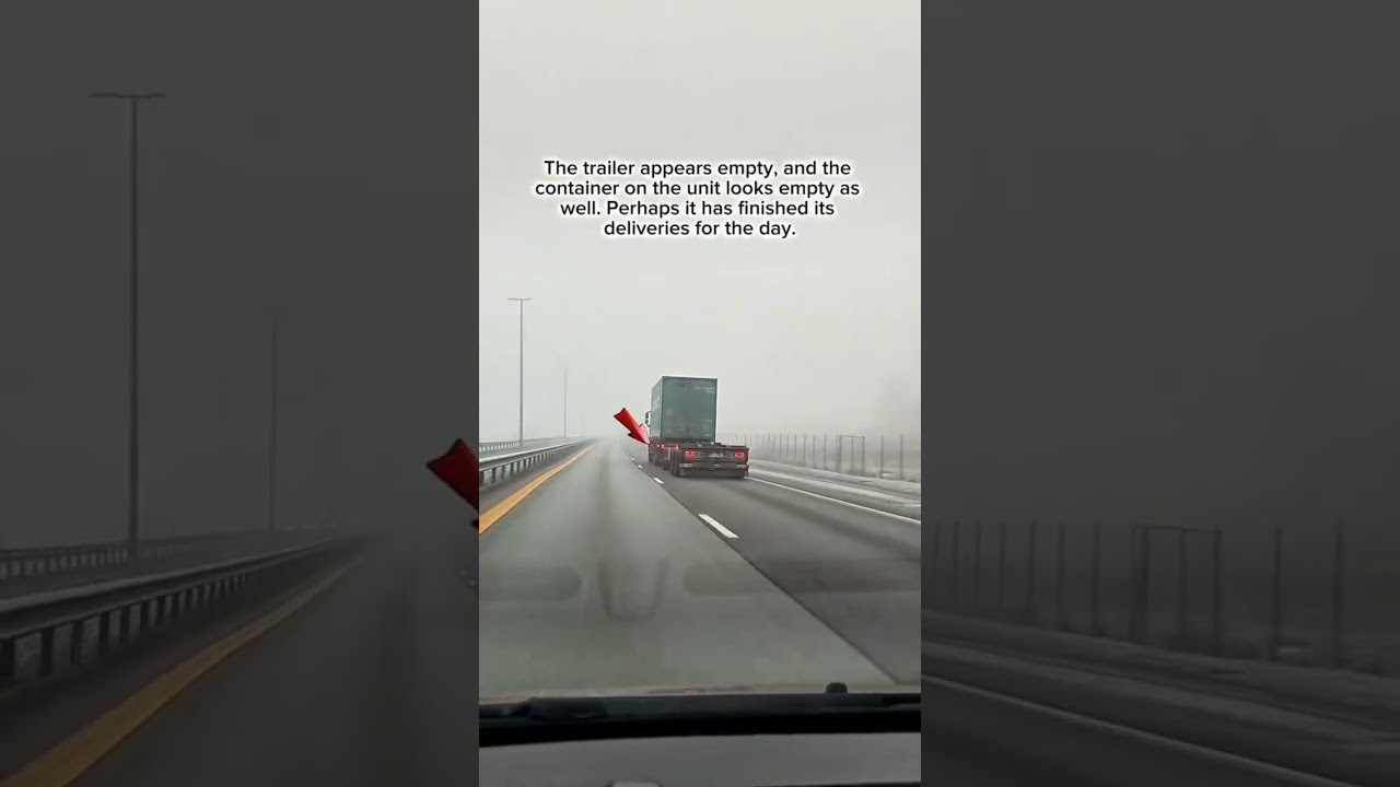 The trailer appear empty and the containers? #reels #train #trailer #roads #highway
