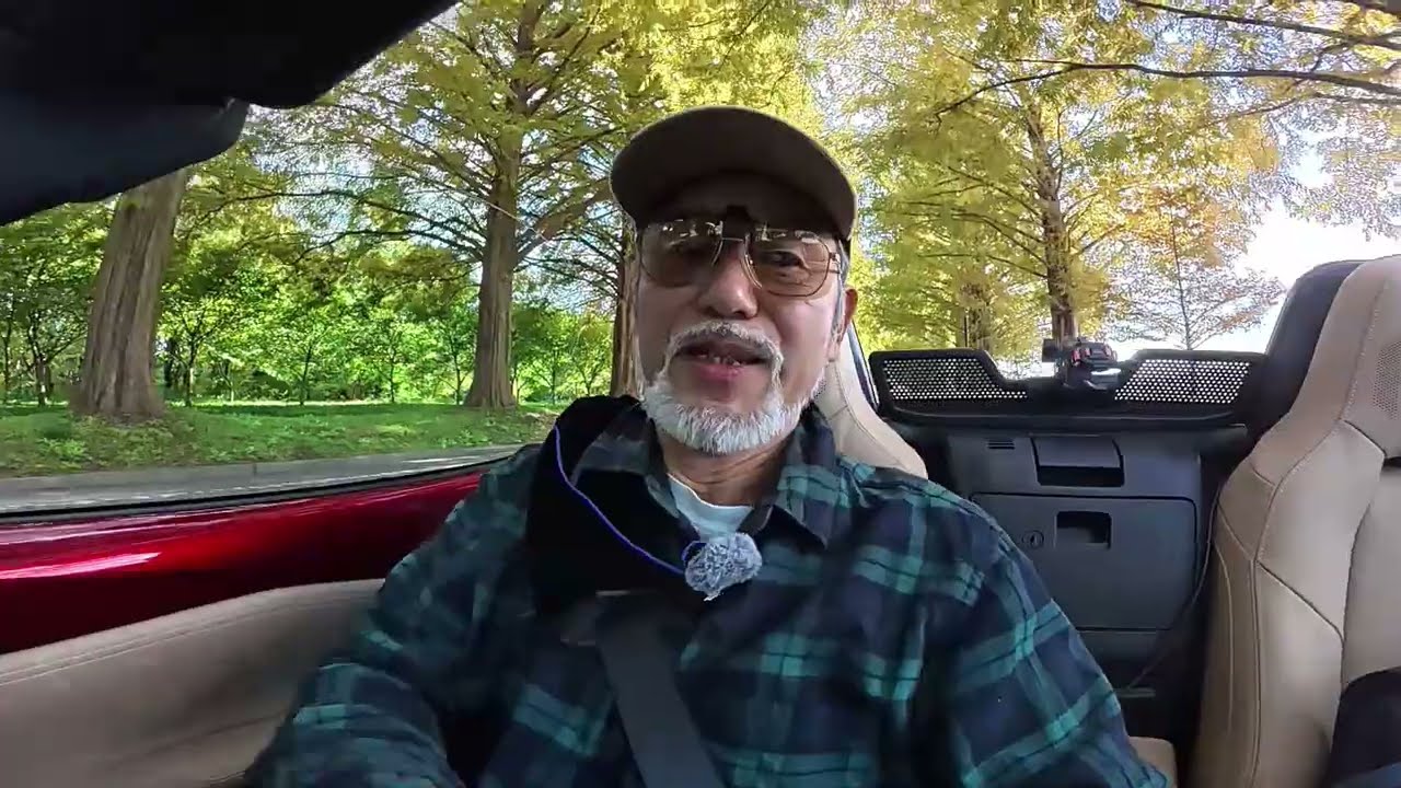 ロードスターで行く。メタセコイア並木を走り抜ける。ハリー爺ちゃんの旅Vlog　2025年11月6日（＃２）Travel Japan.