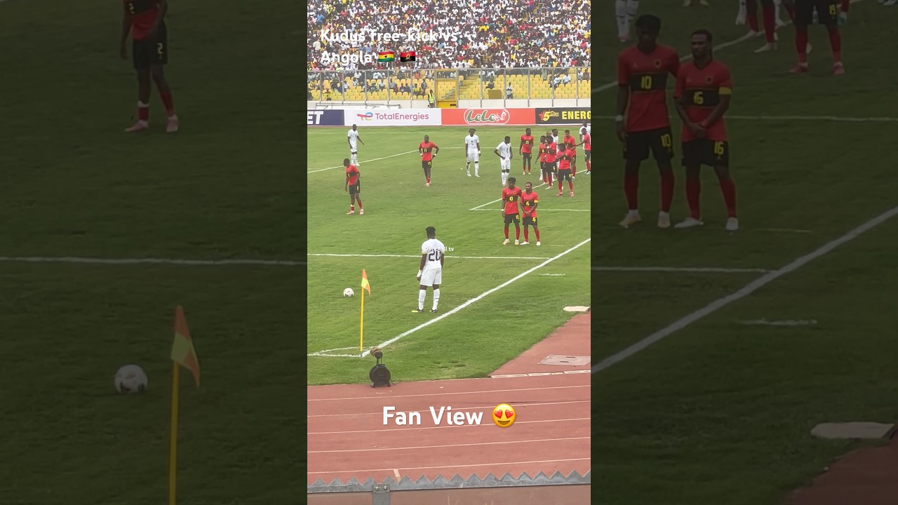 Mohammed Kudus freekick vs Angola. Black Stars lost 1-0 #kudus #ghana #blackstars #osikanitv #shorts