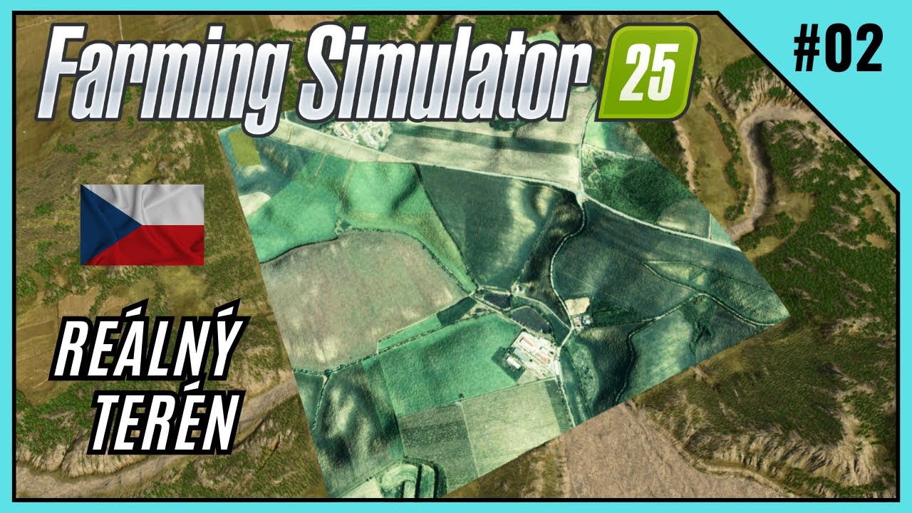 NÁVOD #02 FS25  - JAK SI VYTVOŘIT REÁLNÝ TERÉN PRO ČESKÉ MAPY (2X/4X) CZ