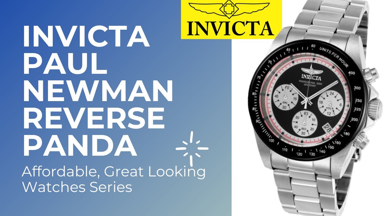 Invicta Speedway Paul Newman Reverse Panda Rolex Daytona Homage Affordable Watch
