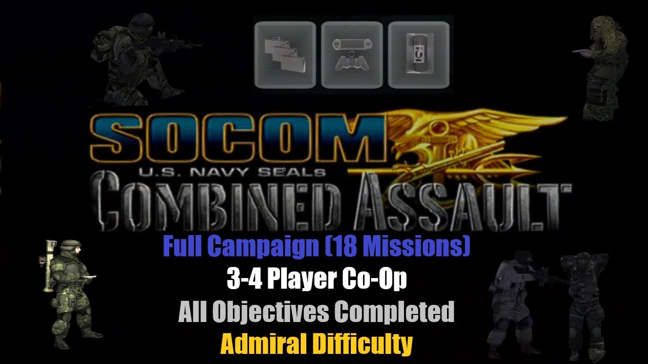 SOCOM: Combined Assault - Full Campaign All Objectives Co-Op (Admiral Difficulty)