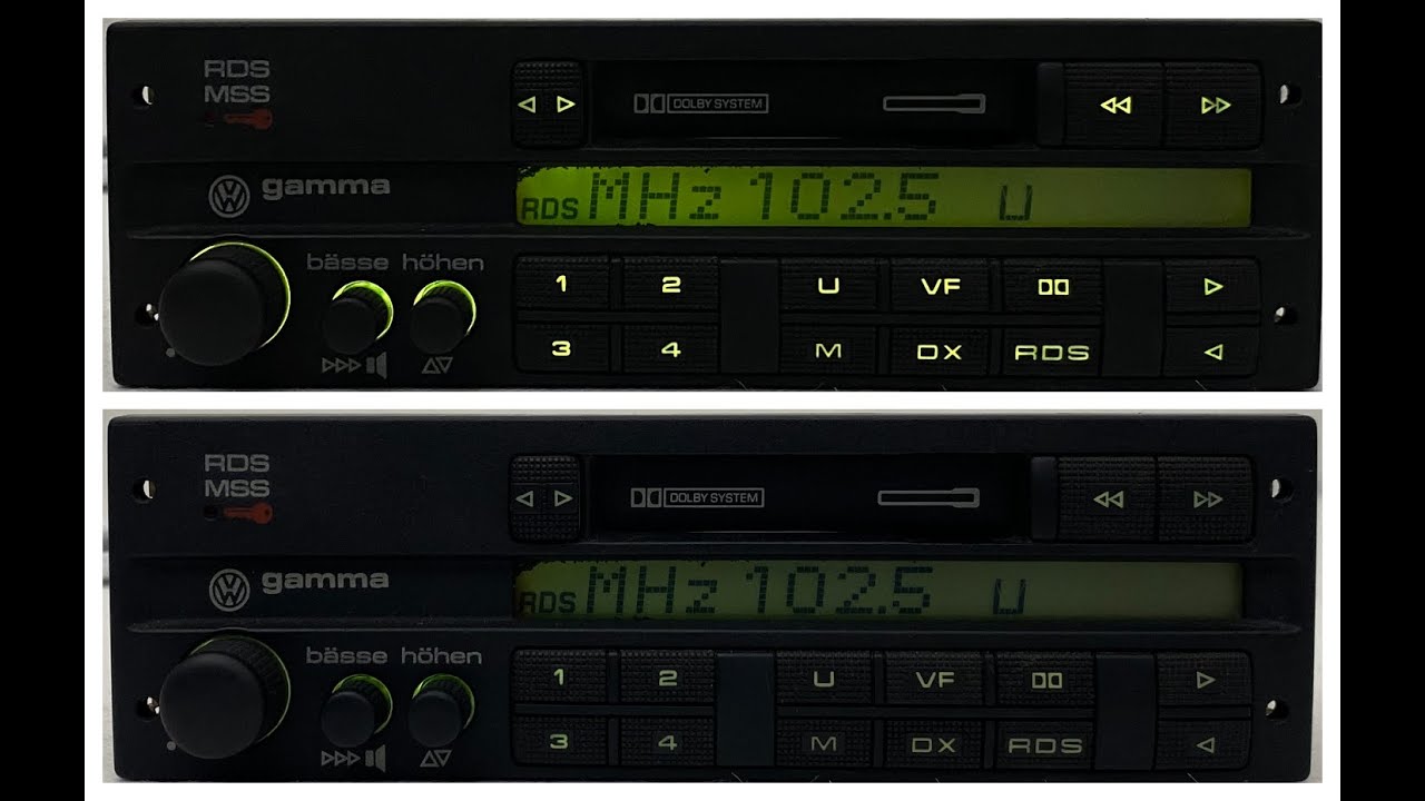 Retro VW Volkswagen Philips Gamma 3 Car Cassette Radio Player