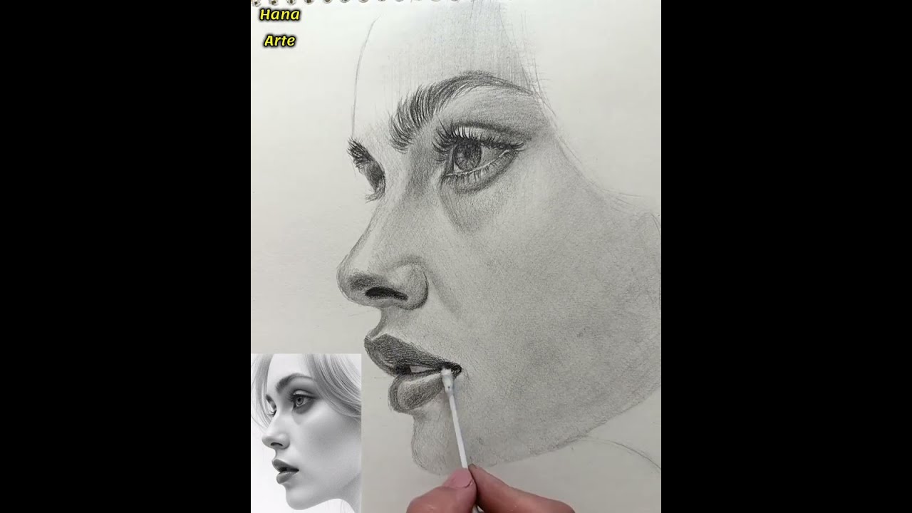 Step by Step Portrait Drawing Tutorial | How to Draw a Blonde Girl Face in Profile