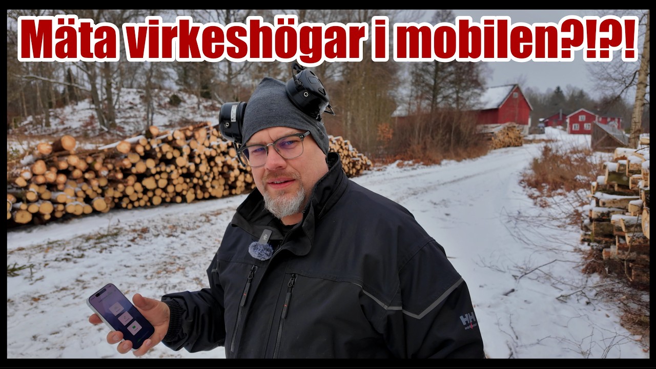 Testar LogStackLidar, ett sätt att mäta virkeshögar med telefonen! Jag är imponerad!