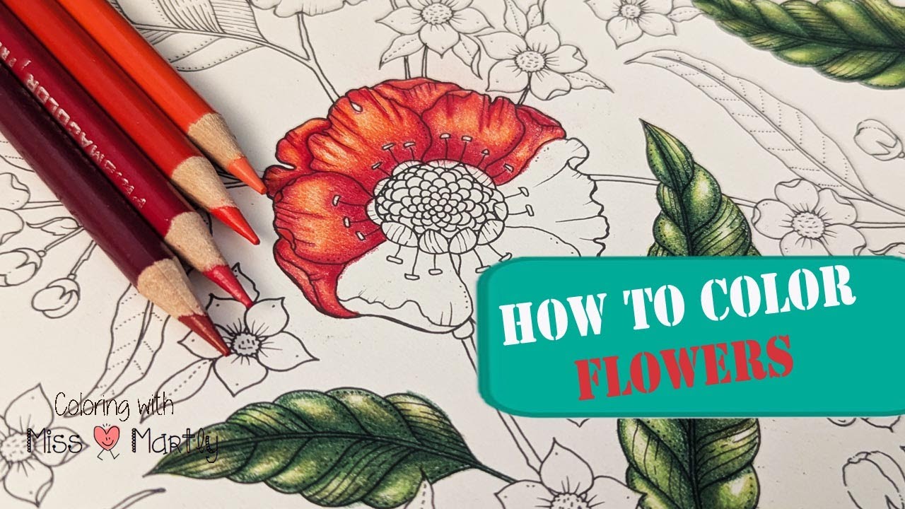 How to color FLOWERS tutorial | Johanna Basford