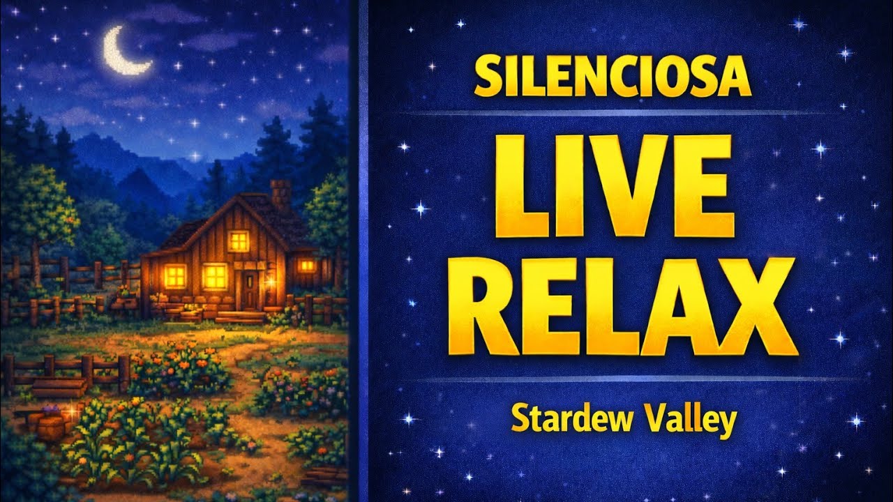 Stardew Valley 🌱- Sem Microfone|No Mic|/Chill gameplay 😴☕🌑