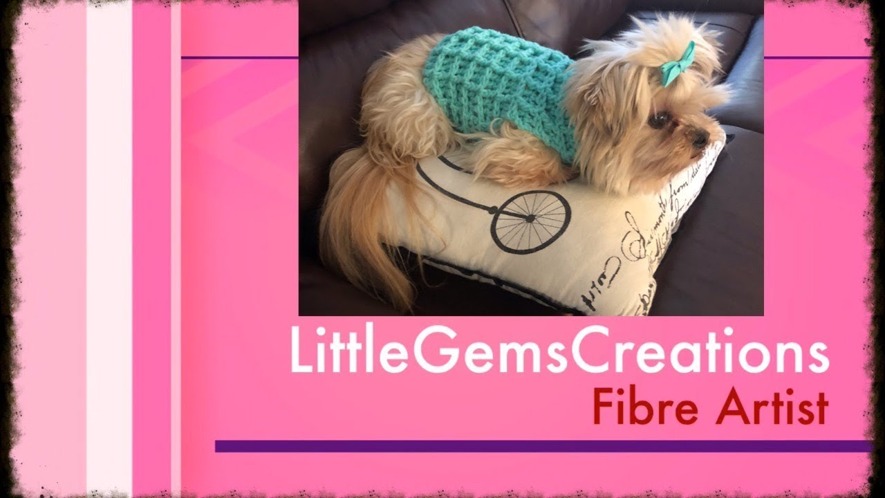 XS waffle stitch Crochet Dog / Cat Sweater