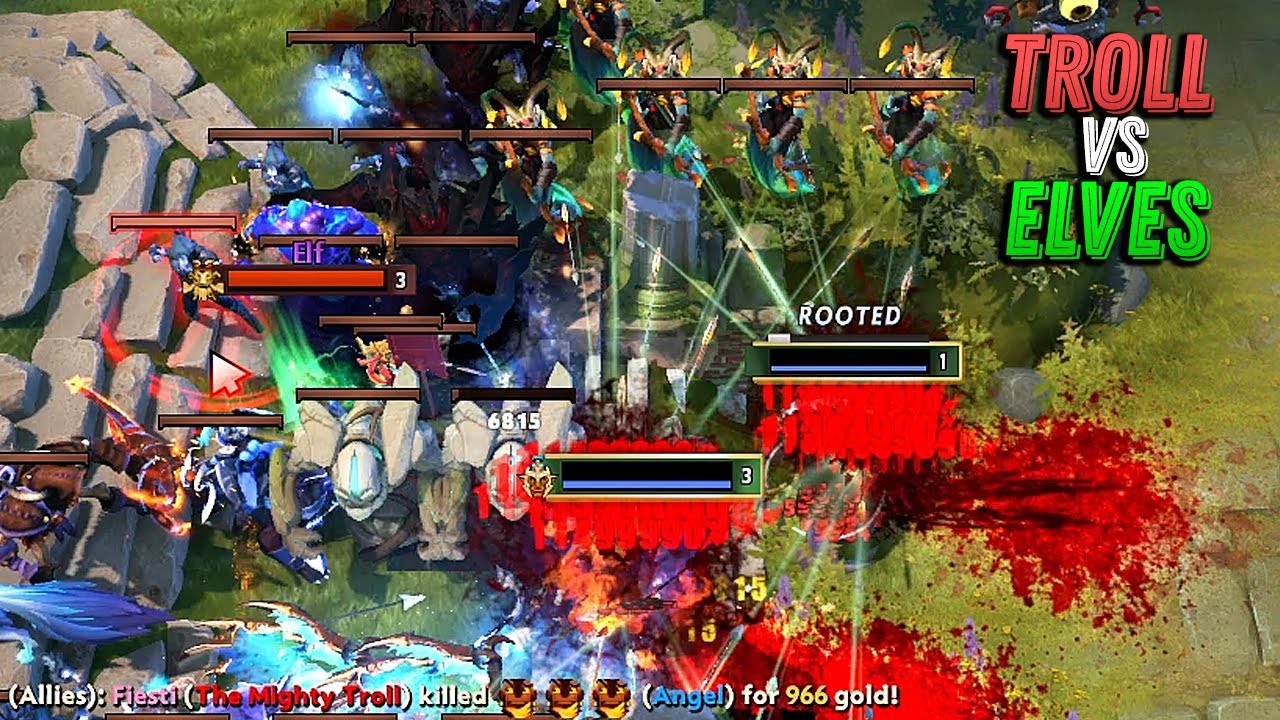1 Minute was not Enough to Win in Troll VS Elves 3 (2023) - Dota 2 Custom 7.34b