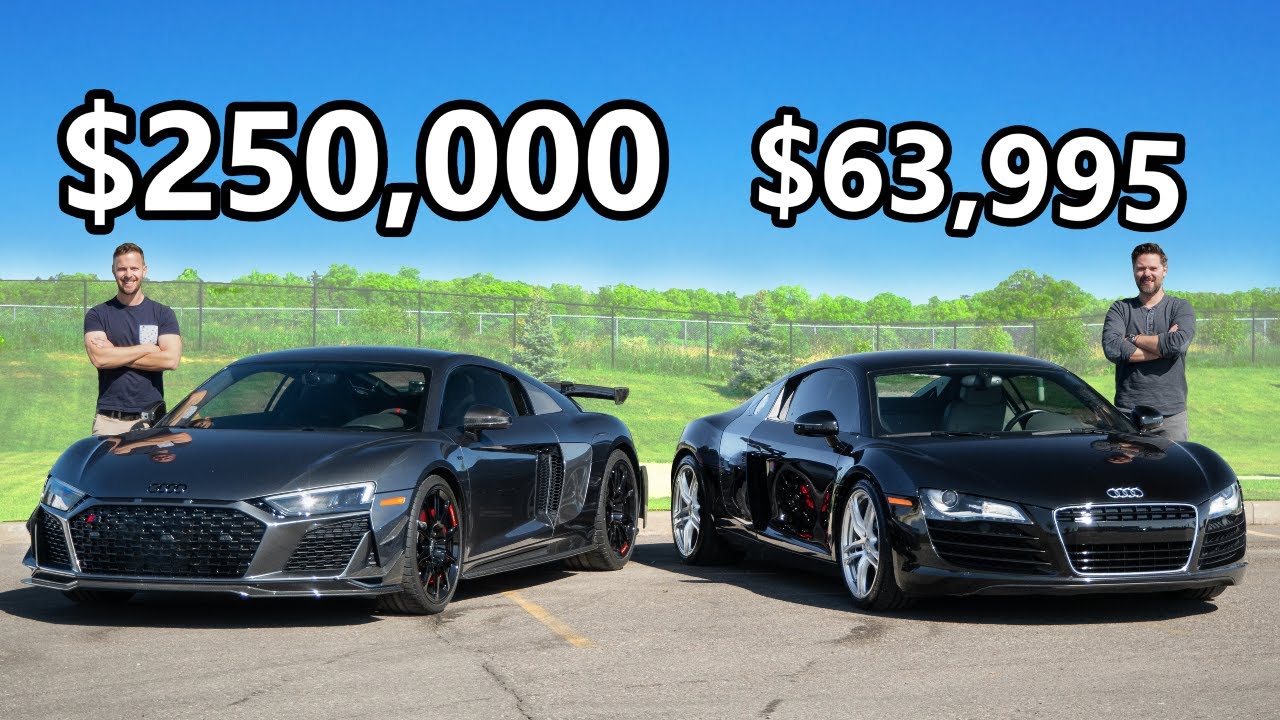 Audi R8 GT 2023 года против самого дешёвого Audi R8, который вы можете купить
