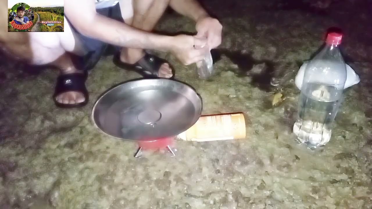 Ang Sarap pag prisko at bagong huli ang lulutuin sa gitna ng Mangroves