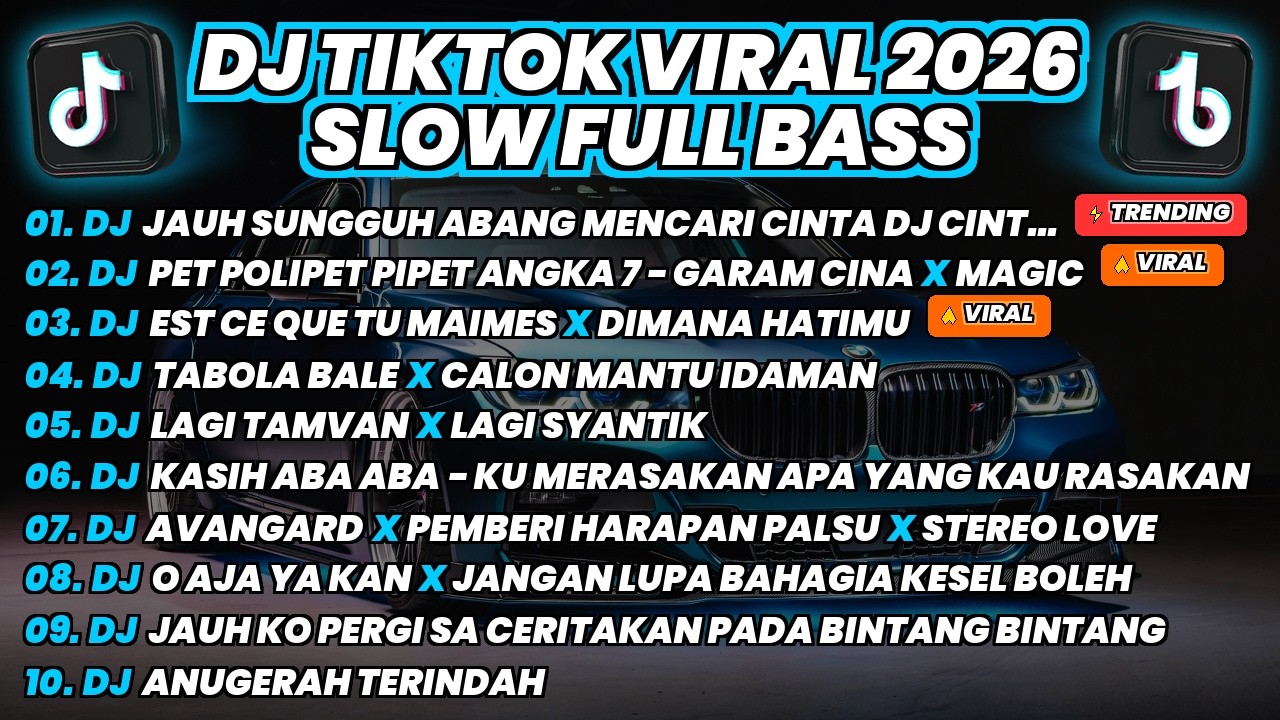 DJ TIKTOK VIRAL TERBARU 2026 🎵 DJ JAUH SUNGGUH ABANG MENCARI CINTA 🎵 DJ CIINAN BANAFULL BASS SLOW