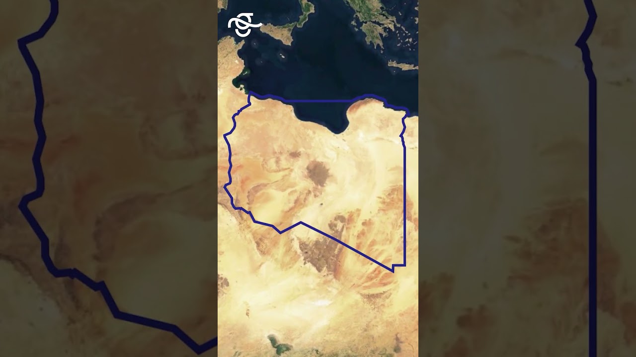 LIBYA MAP ANIMATION WITH CAPITAL #shorts
