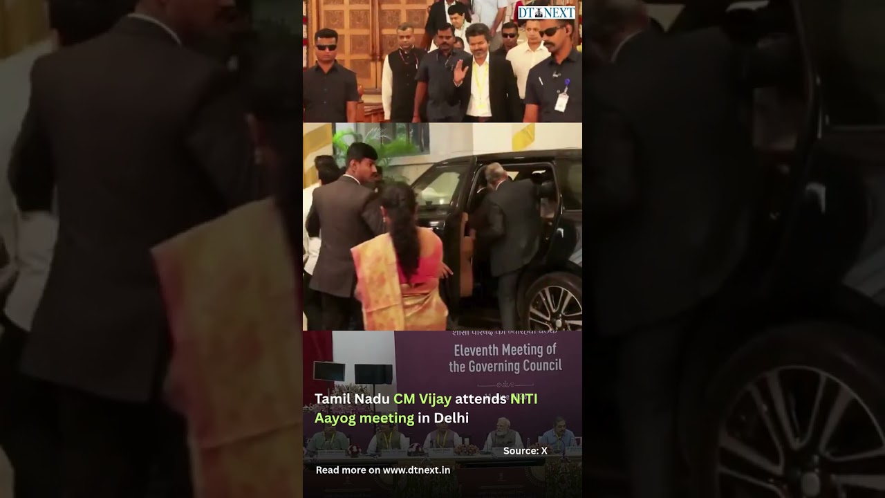 Tamil Nadu CM Vijay attends NITI Aayog meeting in Delhi