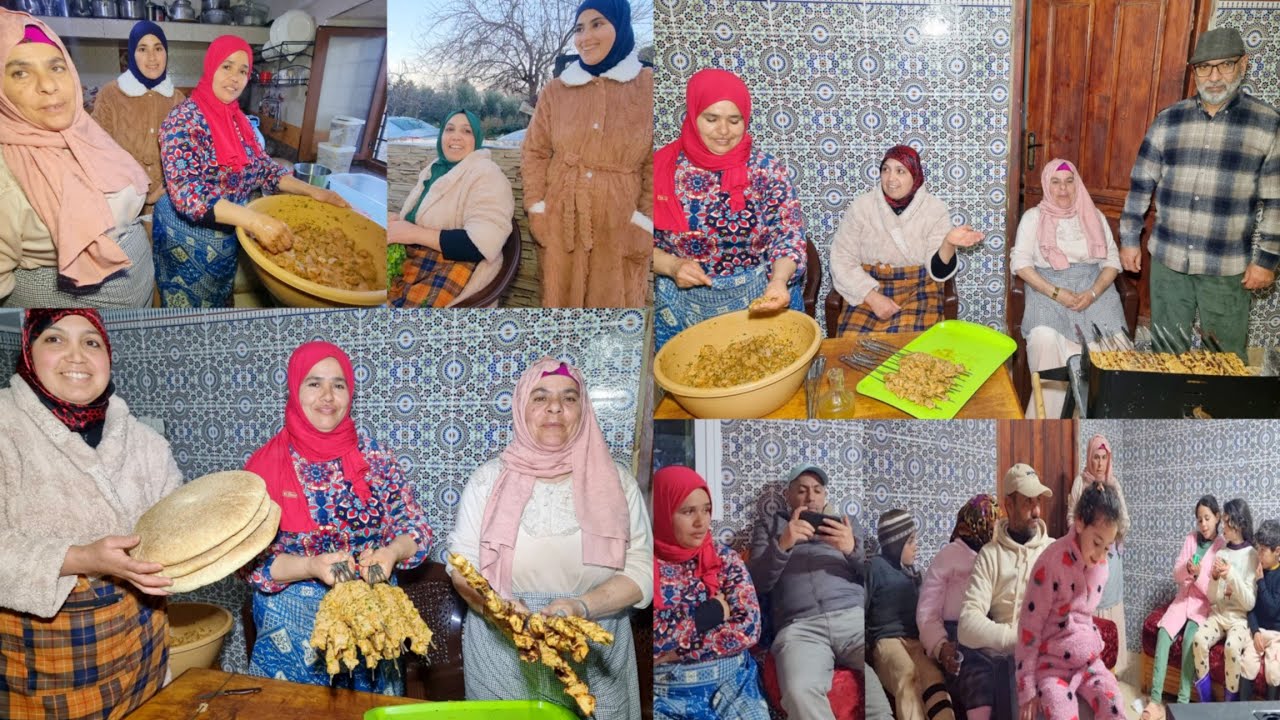 أجواء شعبية مغربية🇲🇦حقيقية مع العائلة والحباب❤ طلب المتتبعة على الراس والعين🥳 
