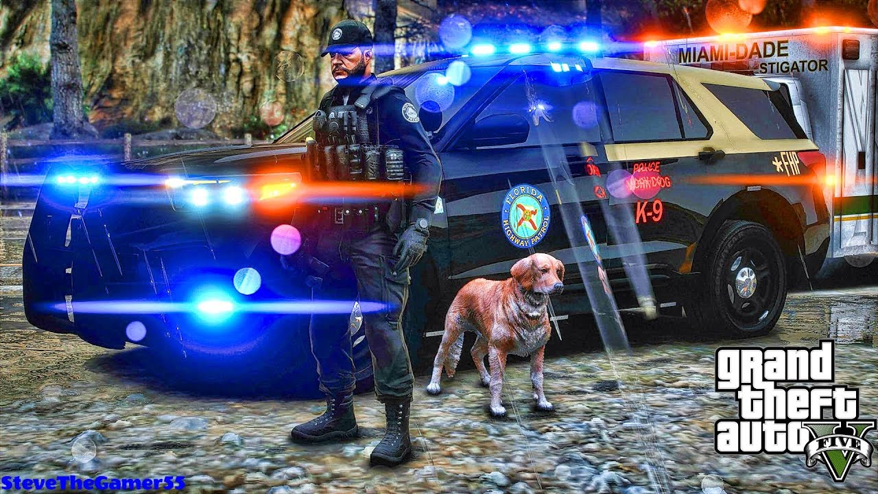 Играю в GTA 5 за ПОЛИЦЕЙСКОГО: Highway k9 Patrol|| GTA 5 Mod| 4K