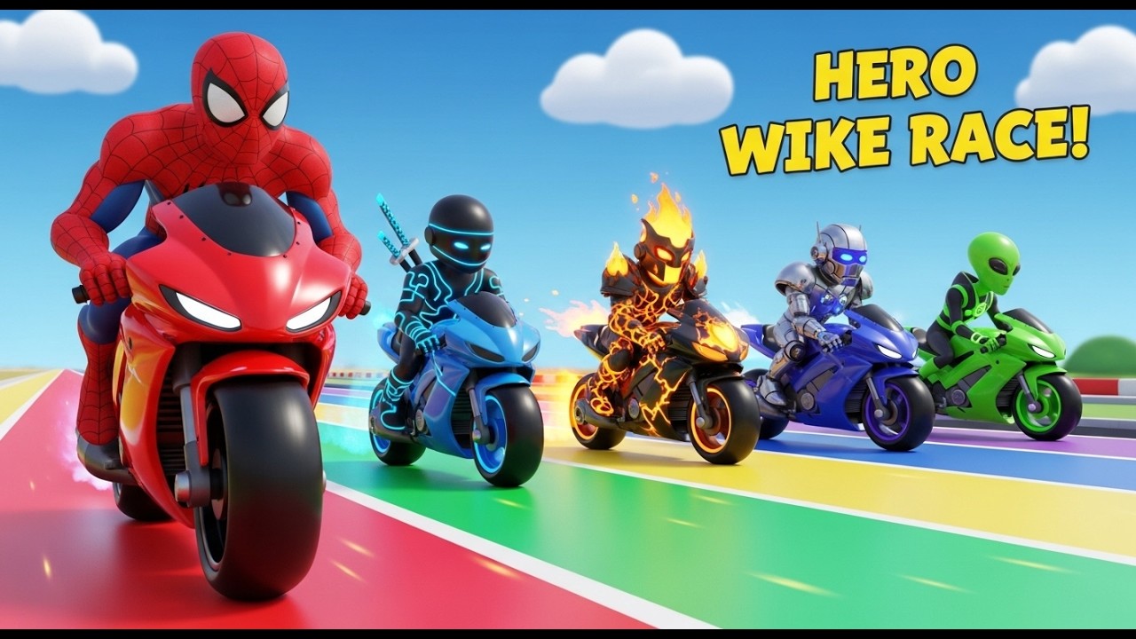 SPIDER-MAN against TUNG TUNG TUNG SAHUR on Motorcycle in RAINBOW SPIDERS BRIDGE