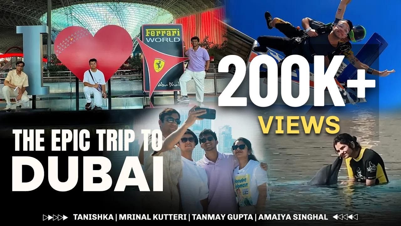 Tanishka, Mrinal, Amaiya, and Tanmay - Toppers Trip To Dubai - Skydiving To The Deepest Pool Swim