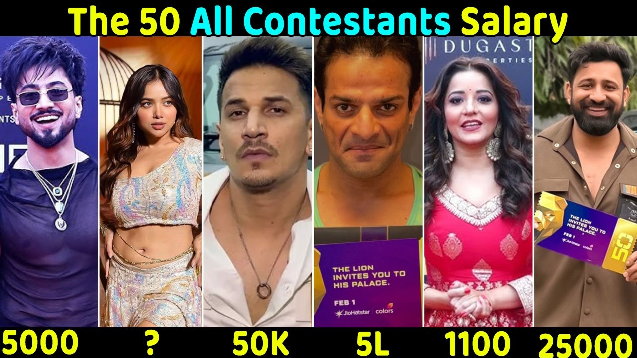 The 50 show season Salary for all contestants