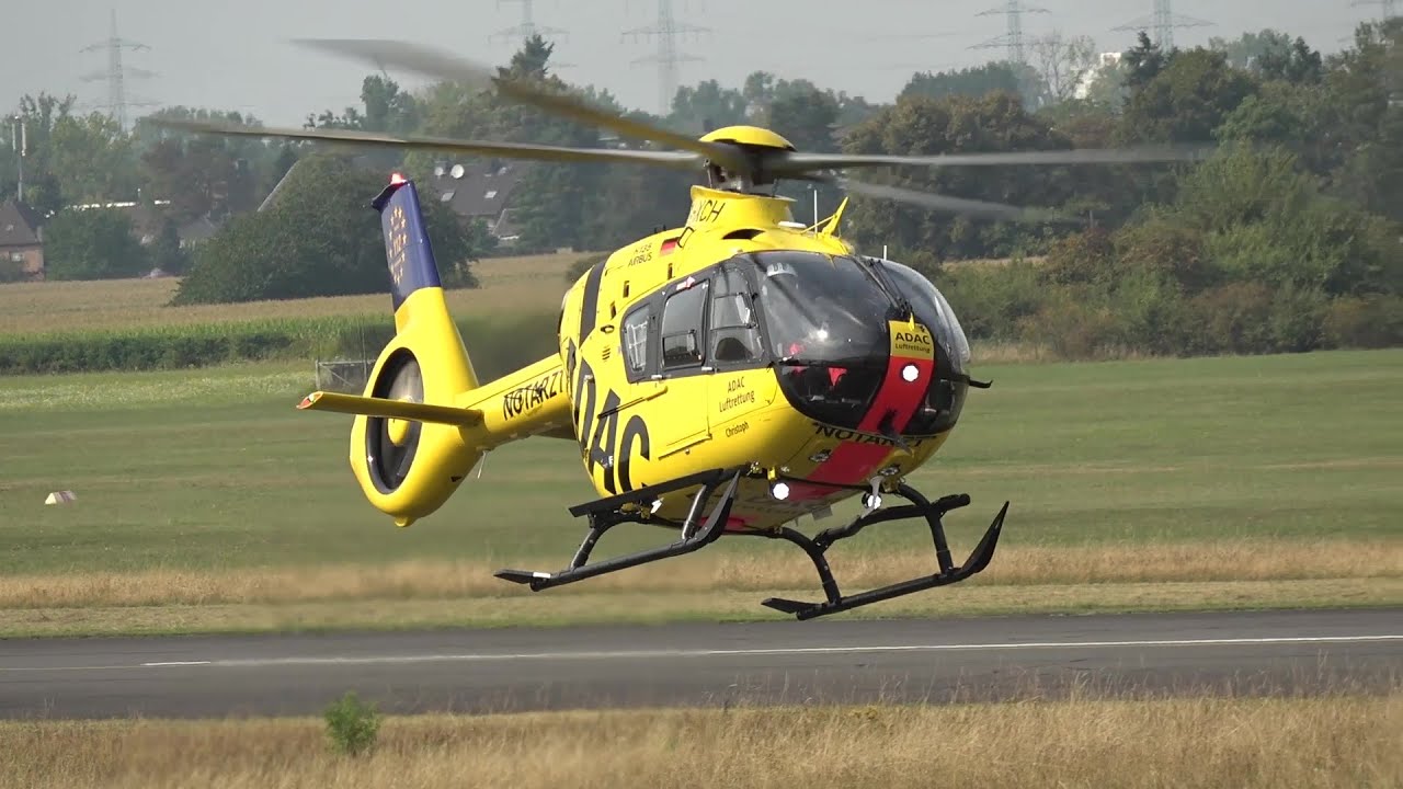 Erstmalig: Ankunft Nagelneuer RTH D-HXCH ADAC-Luftrettung bei ALT Sankt Augustin am 14.08.25