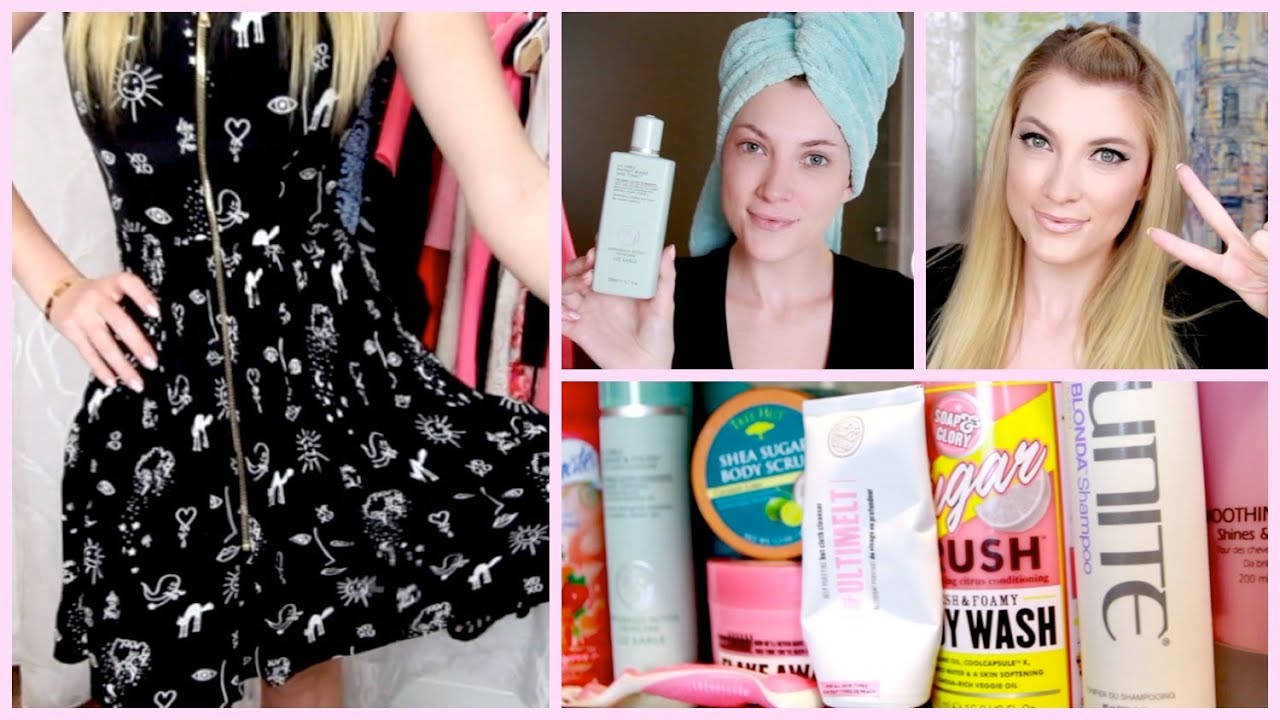 Get Ready With Me!! ♥ Skincare, Makeup, Hair and Outfit!