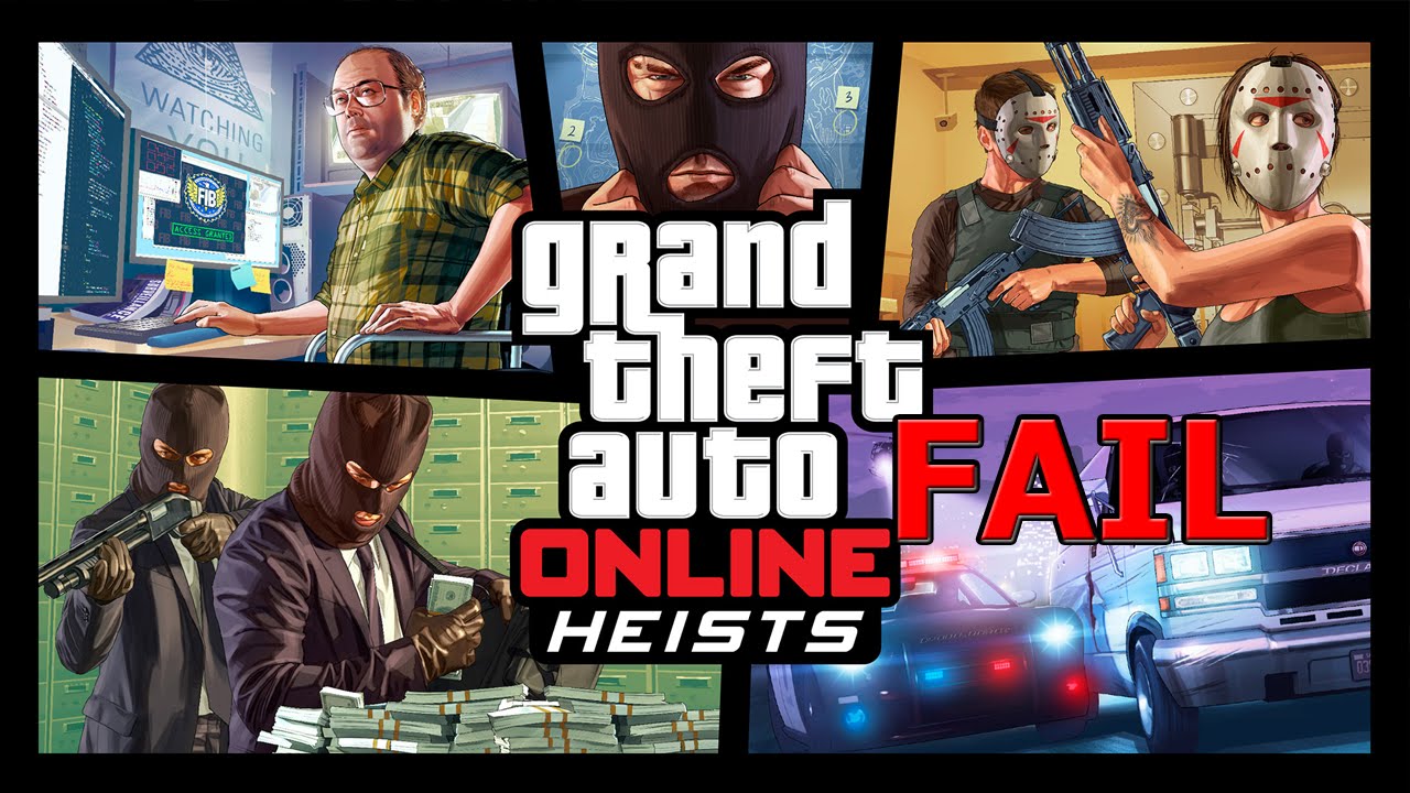 Grand Theft Auto ONLINE (PS4): Heistu FAILAI EP:1