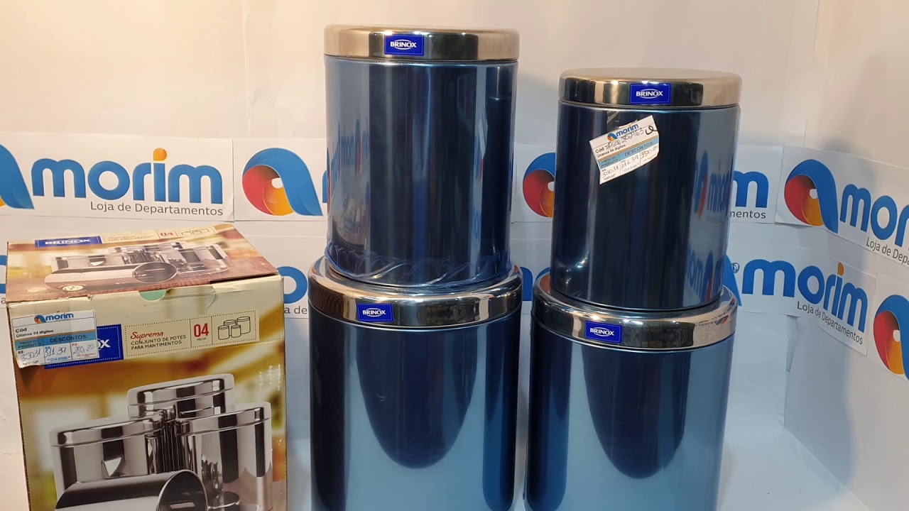 Conjunto 4 potes para Mantimento - Brinox