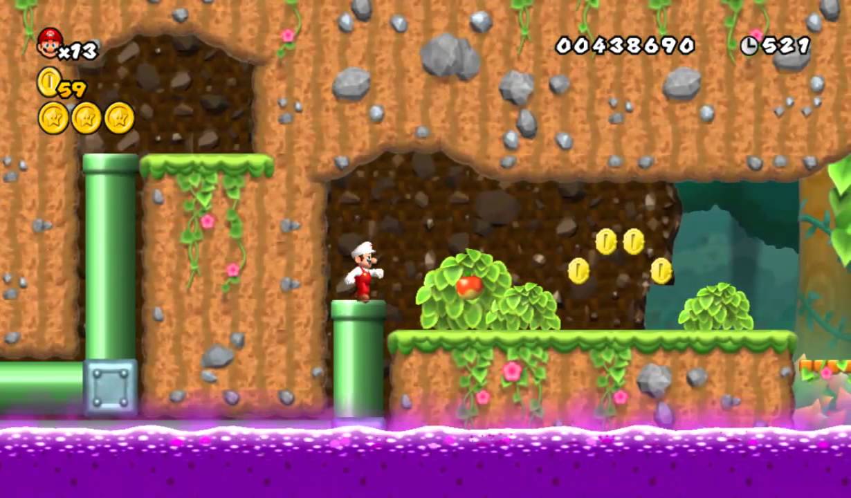 Newer Super Mario Bros Wii # World 1-8-Yellow Switch Palace Switch Shift Grove