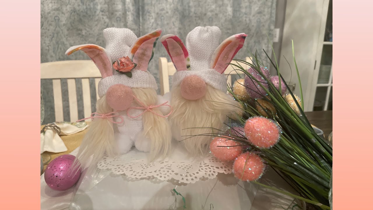 Last minute Sweet Little Easter Bunny ~ Easy Peasey Gnomes ~ make in minutes