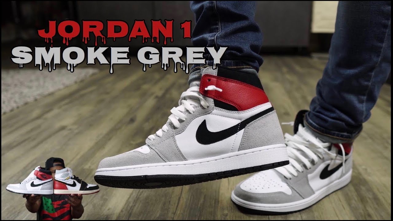 Air Jordan 1 Smoke Grey On Foot