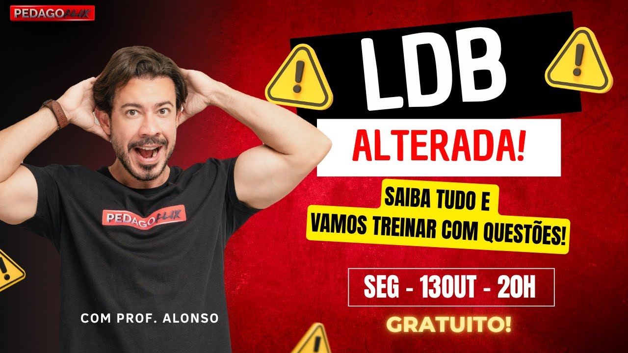 🔴 Ao vivo | LDB ALTERADA + Questões LDB