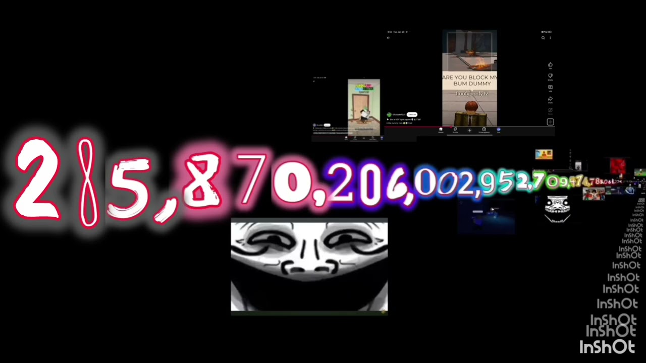 Numbers 0 to Duovigintillion with cringe videos 