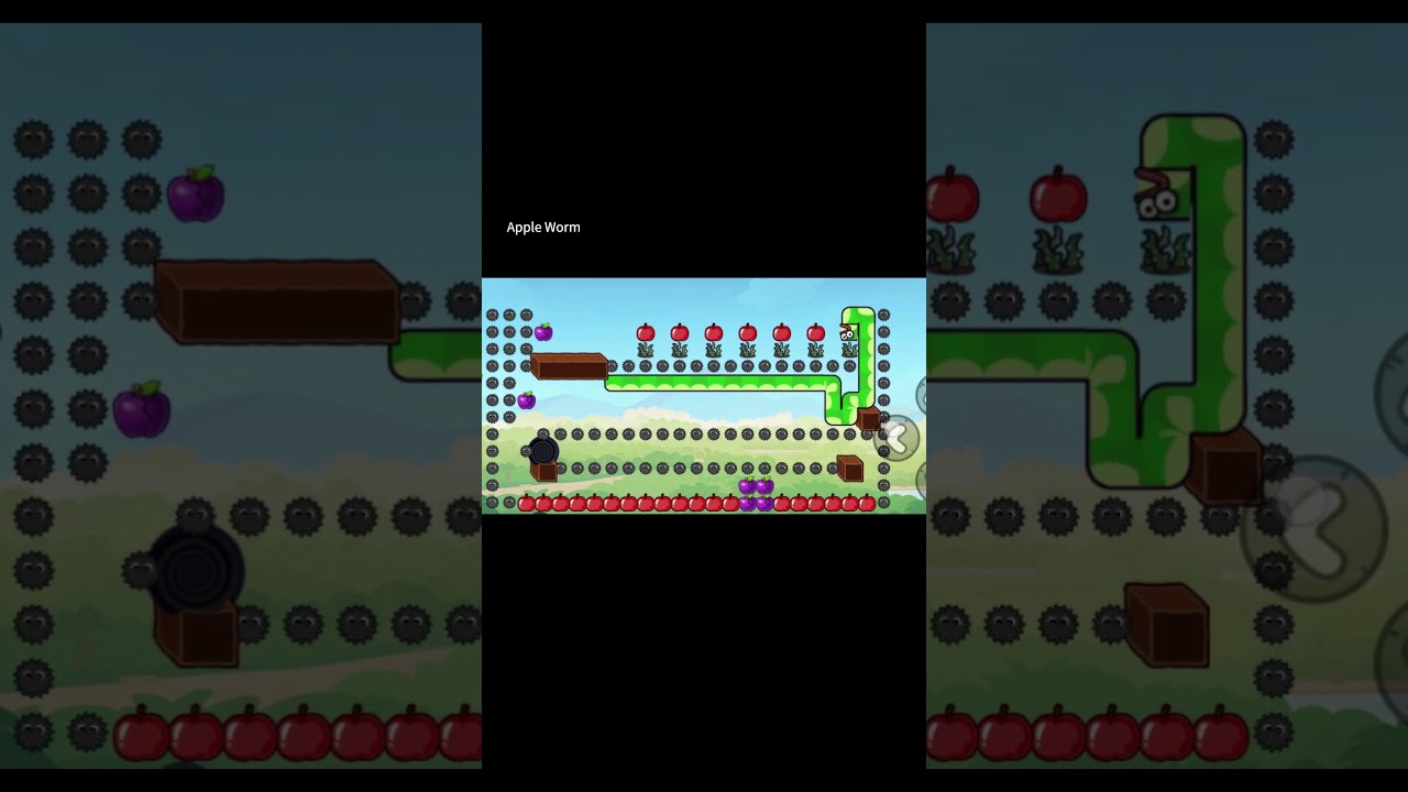 Apple Worm Game #brainpuzzle #gameplay #shorts