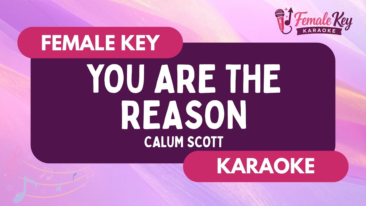 You Are The Reason – Calum Scott | Higher Key Female Key Karaoke Instrumental