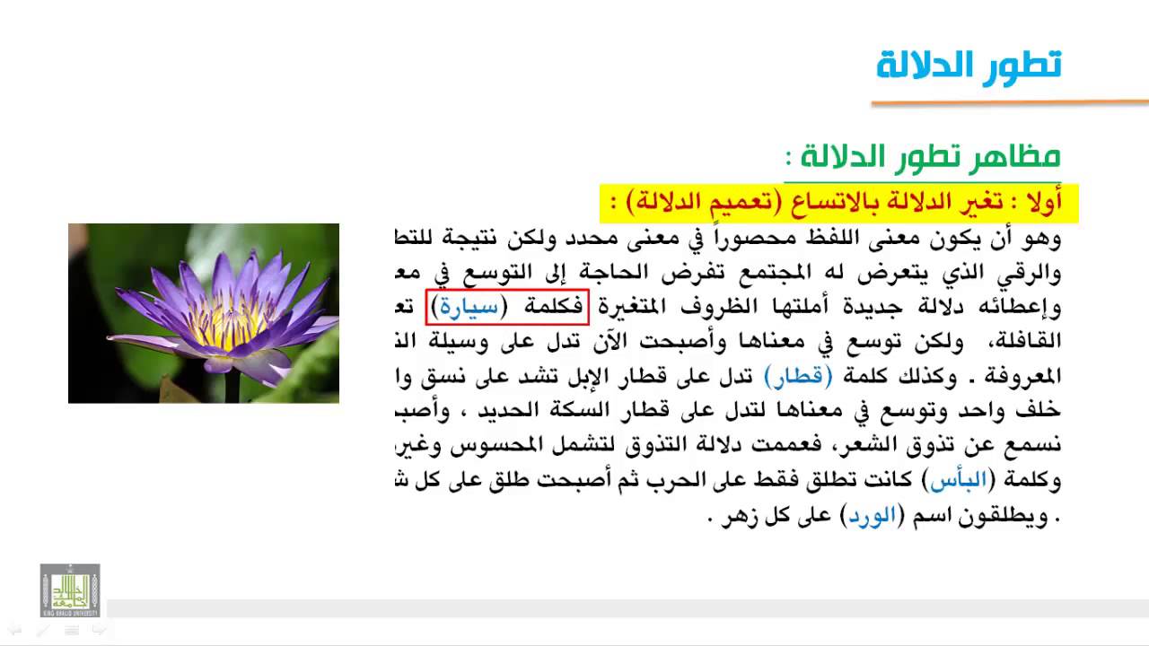 تطور الدلالة